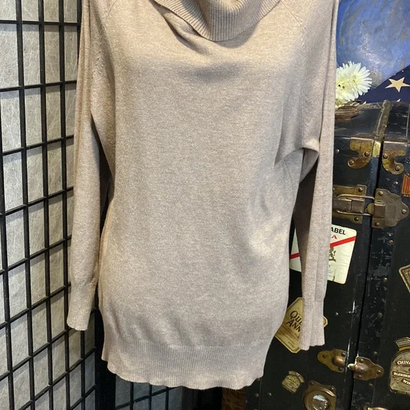 - Vila Milano Neutral Beige Cowl Neck Sweater - Picture 3 of 8